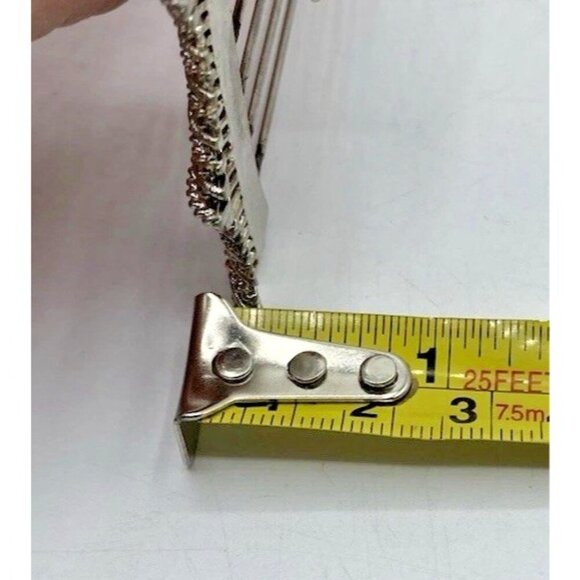 Vintage Crown Shape Hair Pin Pick Comb Glam Regency Collectible Silver Tone Updo - Picture 10 of 12